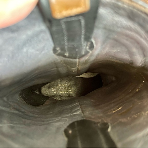 JOHN B. STETSON MEN'S BILLINGS BROWN SHARK SQUARE TOE BOOT 9 1/2 EE - Picture 13 of 16